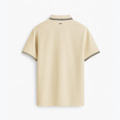 POLO BEIGE CON PLACA