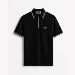 POLO BLACK CON PLACA Y CREMALLERA