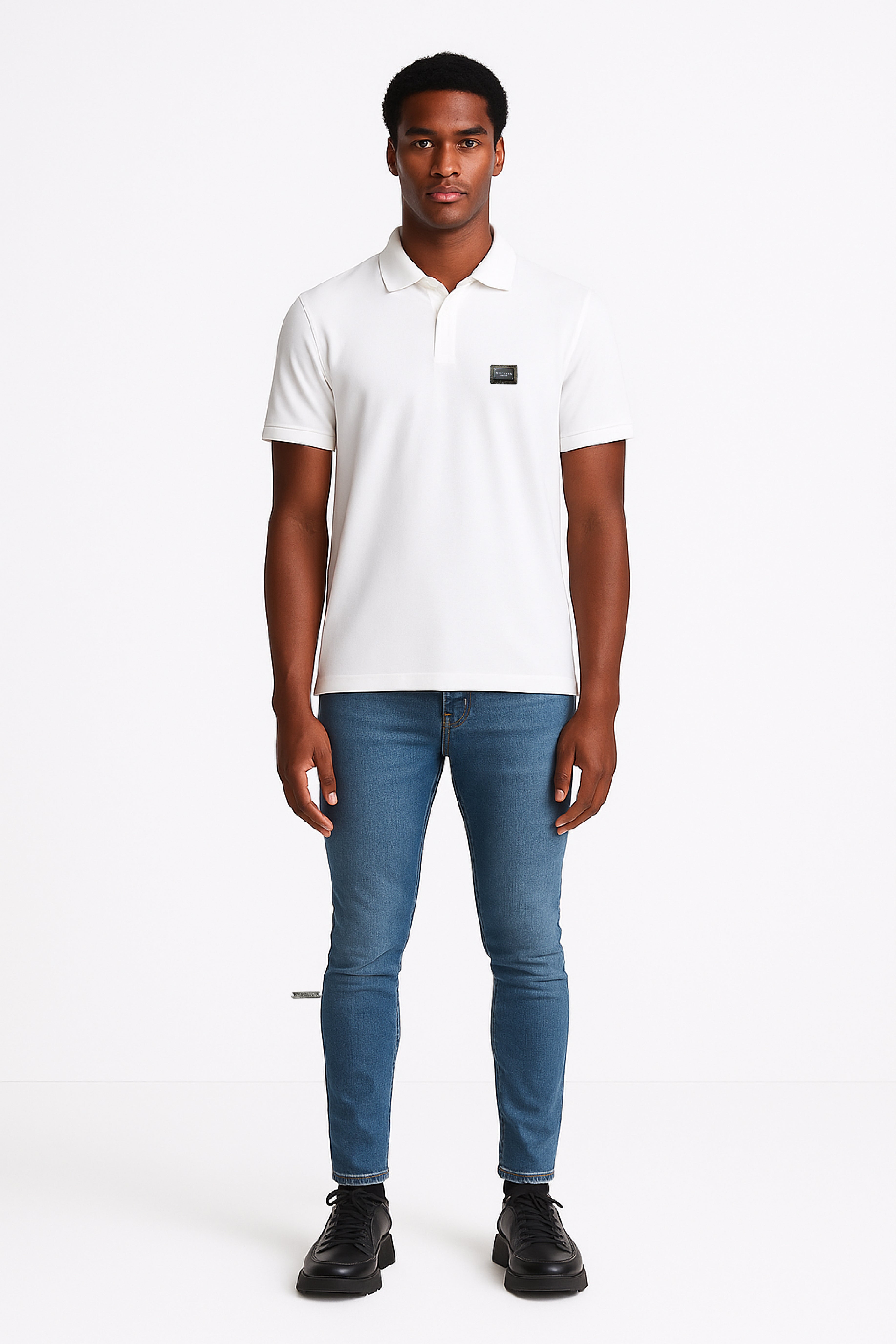 POLO WHITE CON PLACA