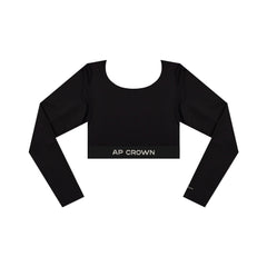 BREW BLACK CROP TOP - AP CROWN - ANCESTRAL STREETWEAR