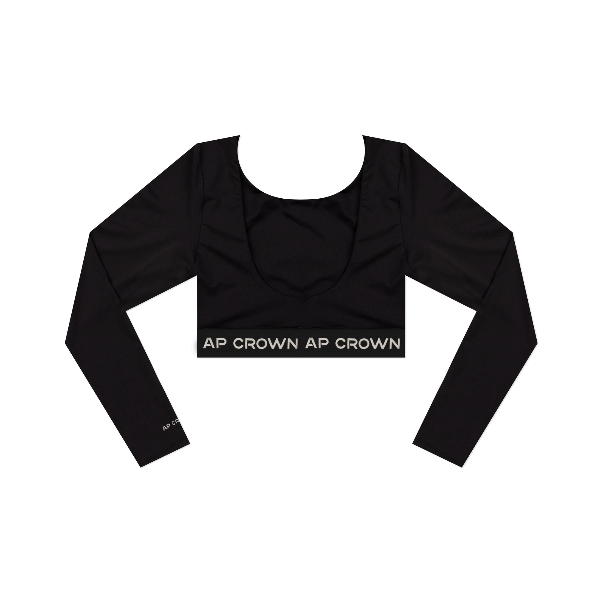 BREW BLACK CROP TOP - AP CROWN - ANCESTRAL STREETWEAR