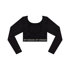 BREW BLACK CROP TOP - AP CROWN - ANCESTRAL STREETWEAR