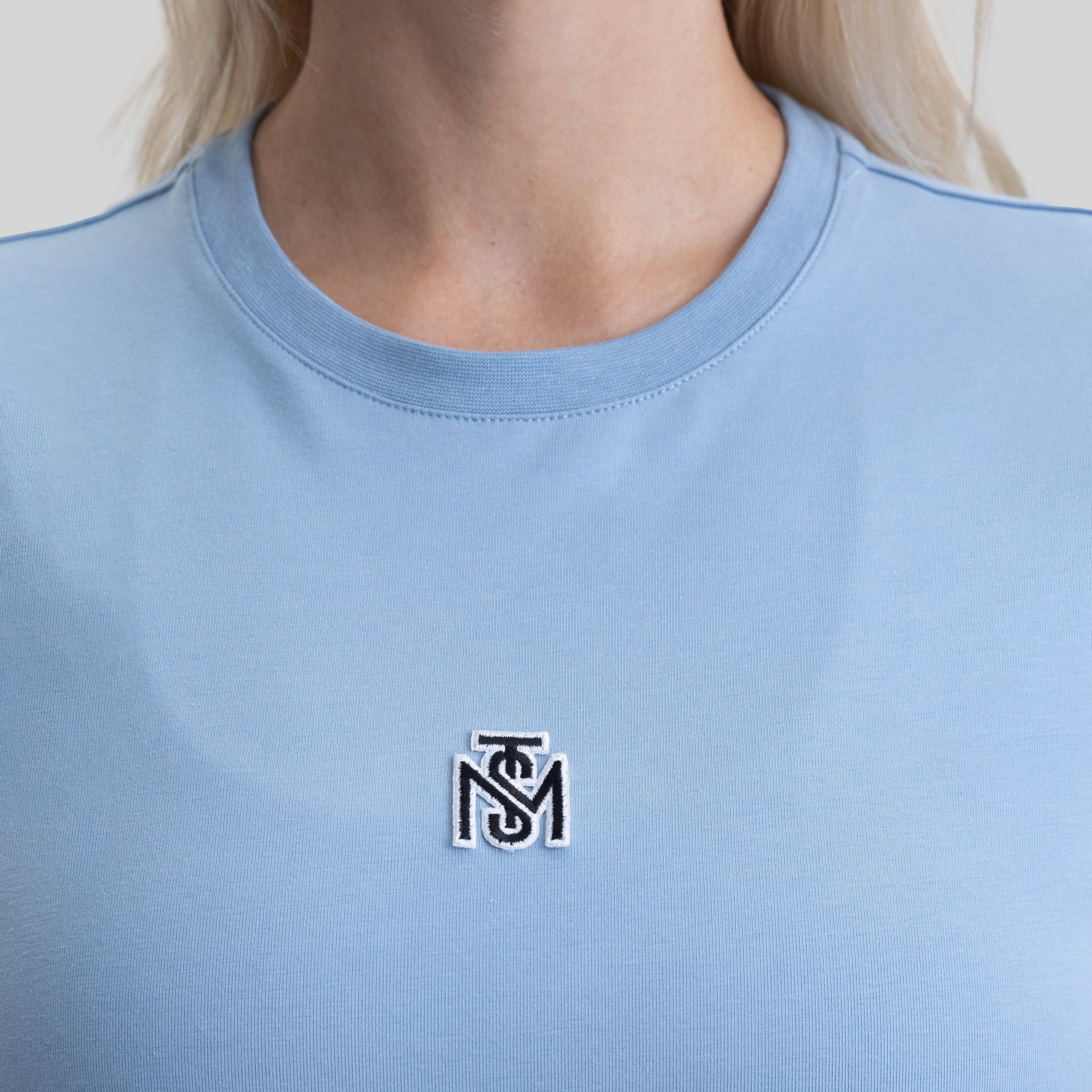 ASCARY T-SHIRT WOMEN FADED DENIM - Monastery