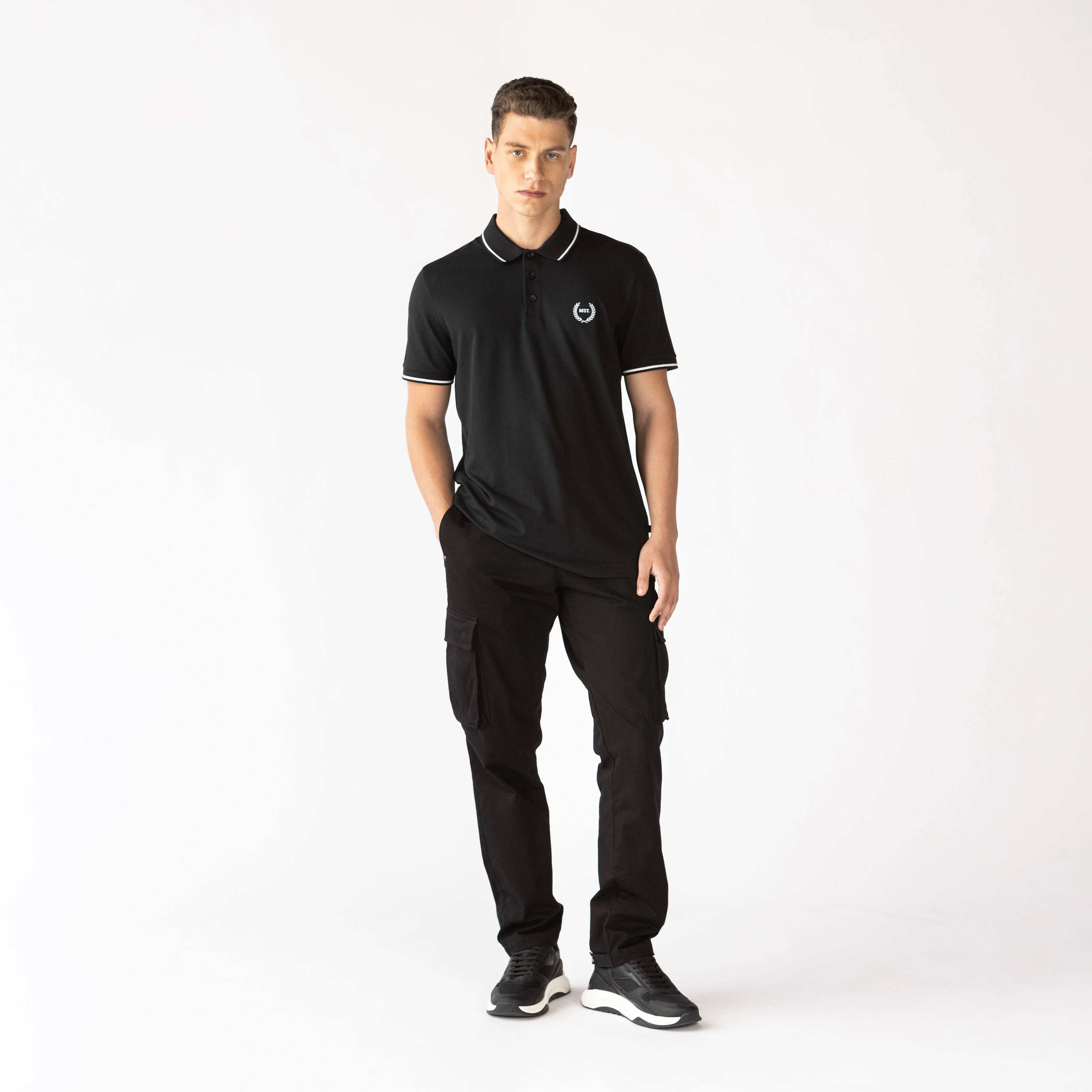 1040080224030136 CALESTER POLO MEN MST BLACK