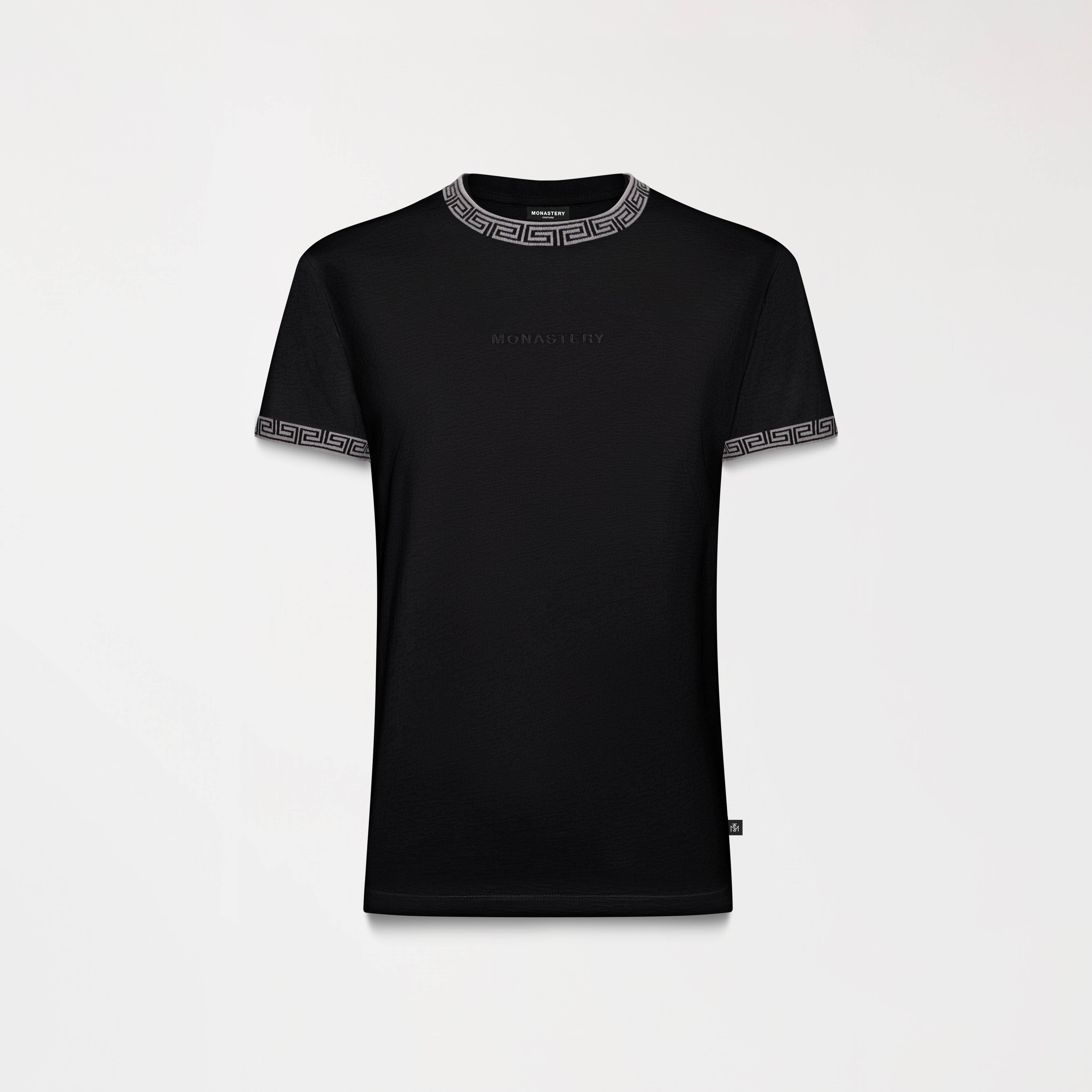 CAMISETA CALIERI NEGRA FRENTE - MONASTERY 