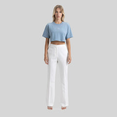 BENZ CROP TOP FADED DENIM - Monastery