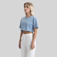 BENZ CROP TOP FADED DENIM - Monastery