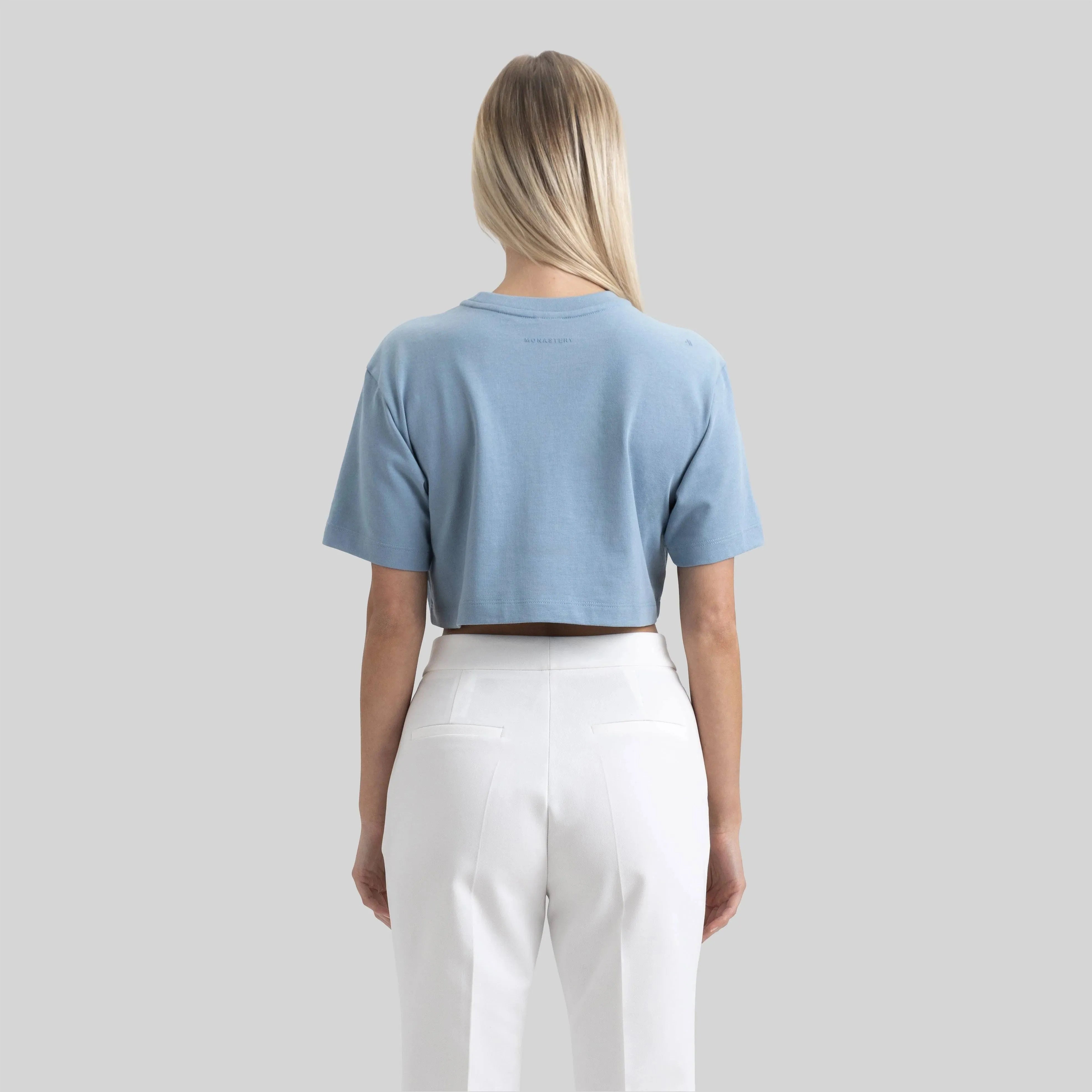 BENZ CROP TOP FADED DENIM - Monastery