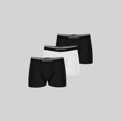 EXCELERO TRIPACK BOXER MEN MST BLACK-WHITE