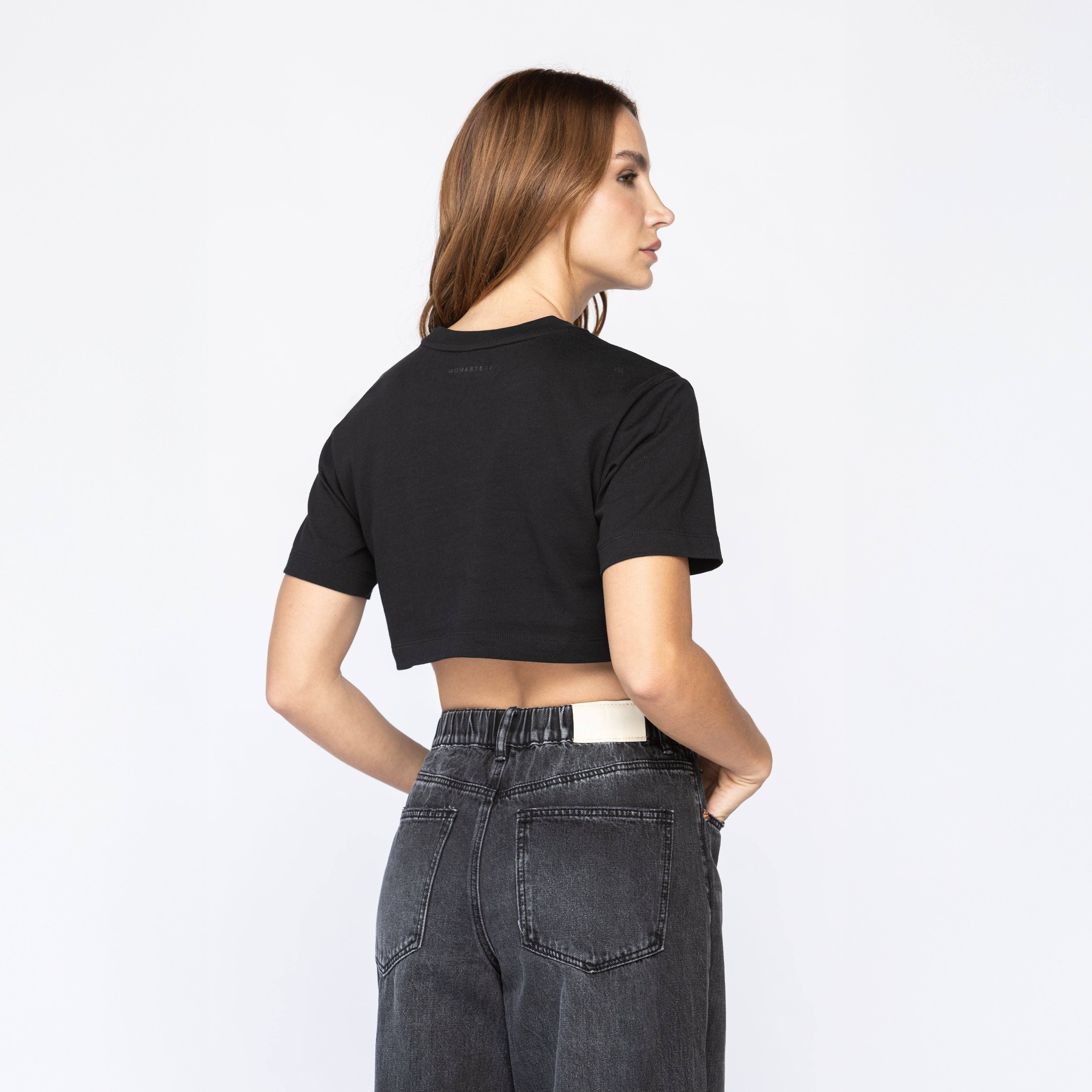 1060041224070134 GATERLEN CROP TOP OVERSIZE MST BLACK