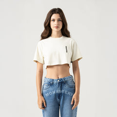 NEKANE CROP TOP WOMEN WHITE ASPARAGUS