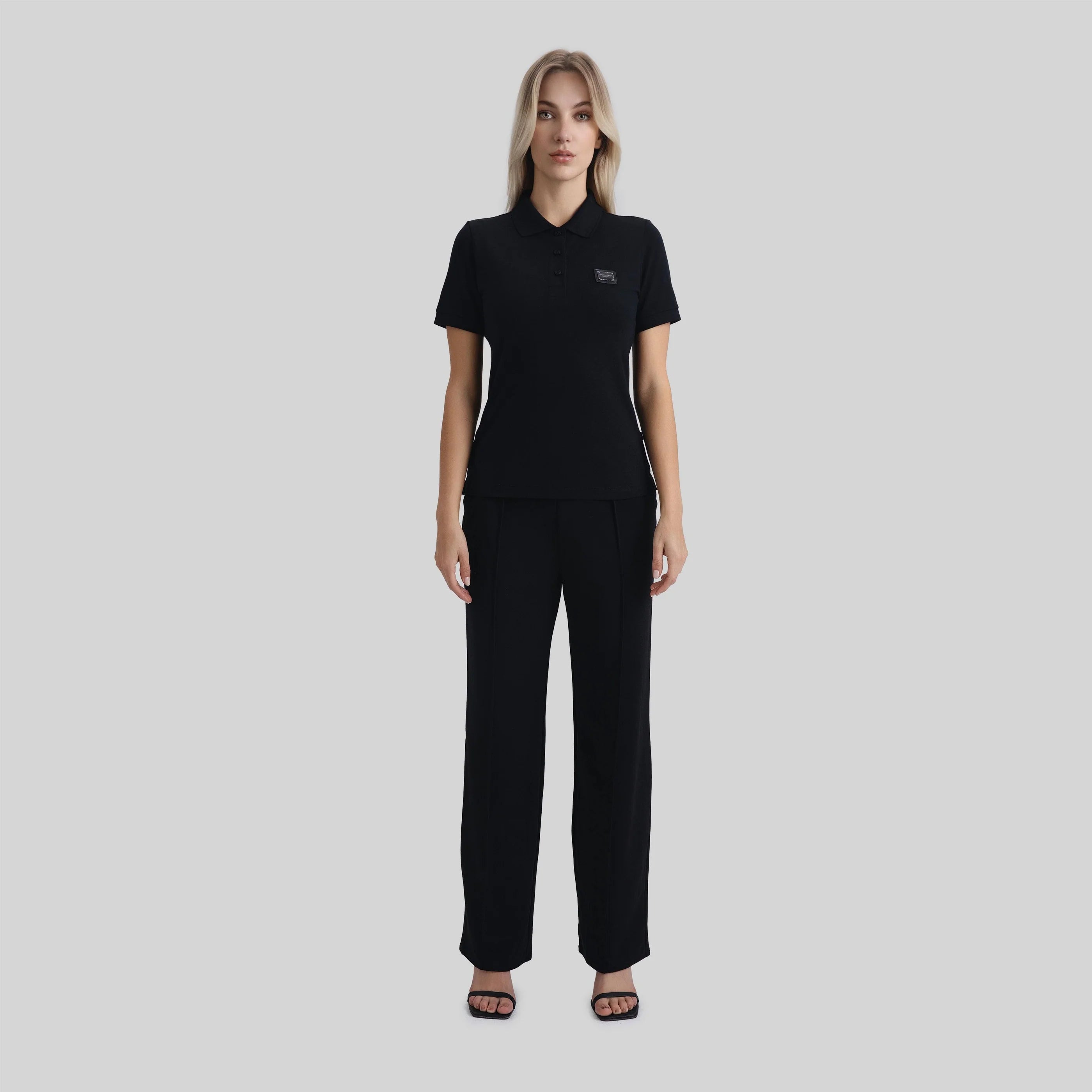 SUZUKA T-SHIRT POLO WOMEN BLACK