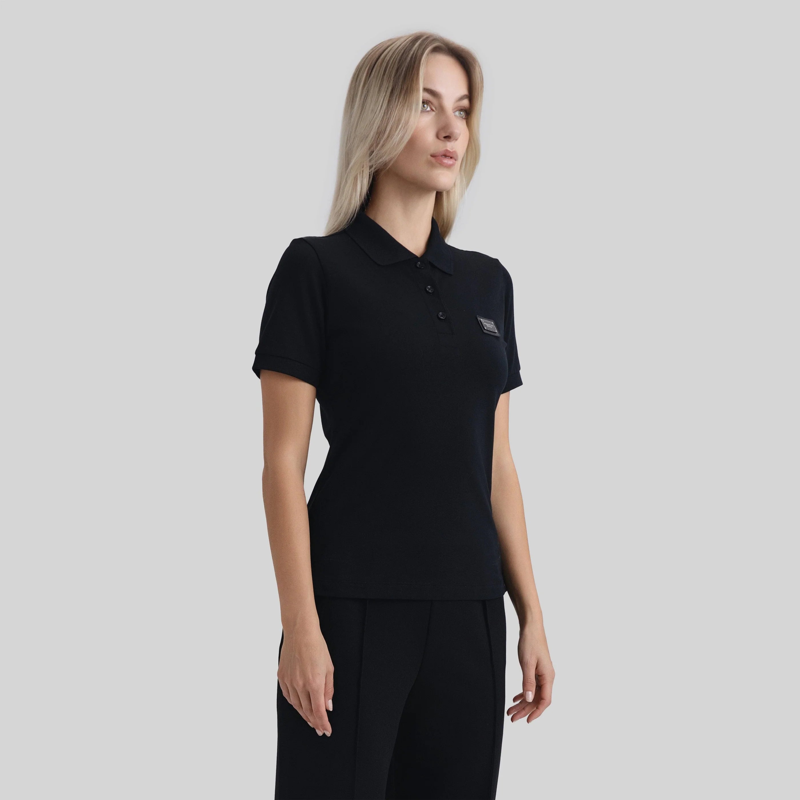 SUZUKA T-SHIRT POLO WOMEN BLACK
