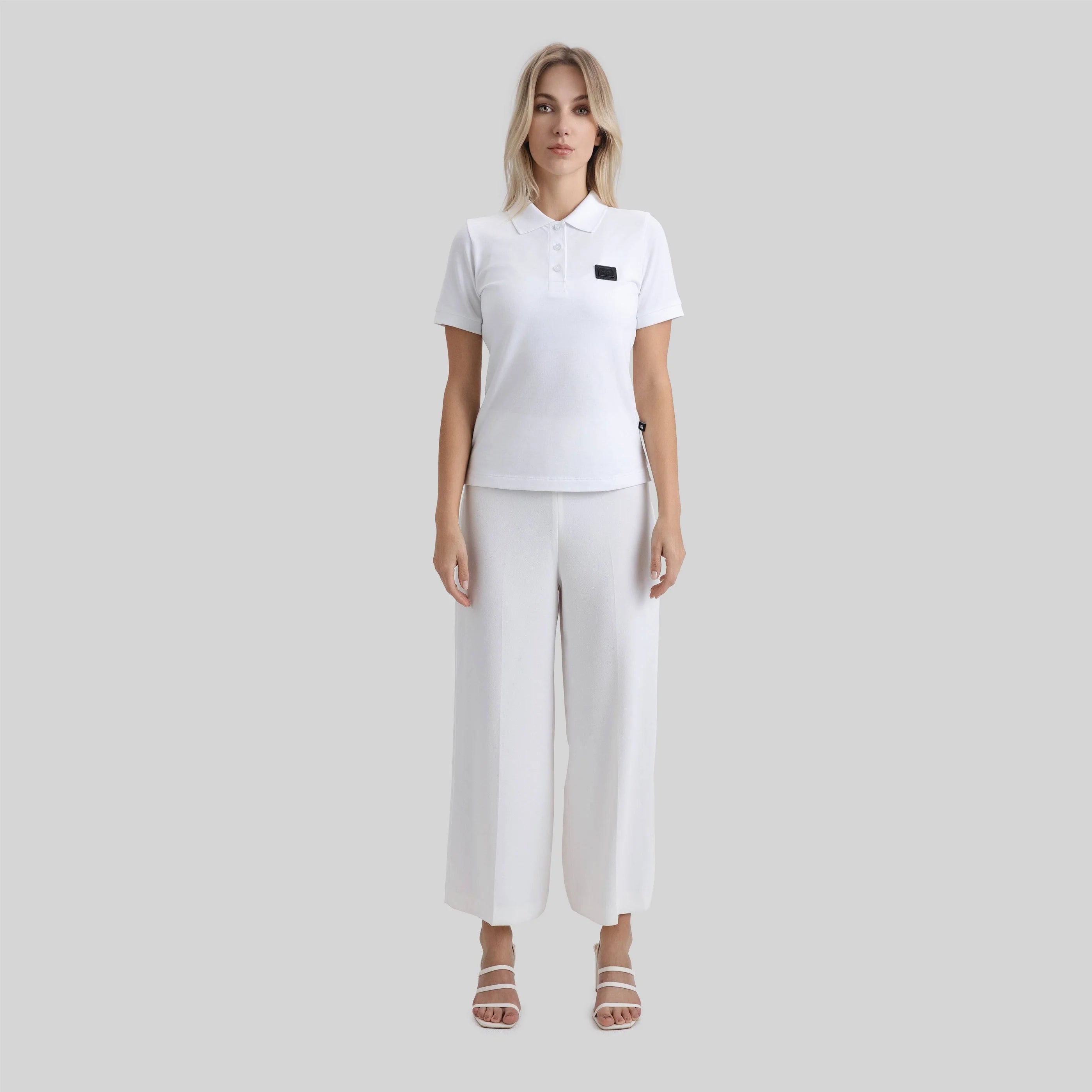 SUZUKA T-SHIRT POLO WOMEN WHITE - Monastery