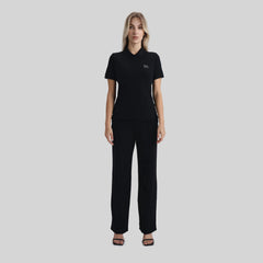 SUZUKA T-SHIRT POLO WOMEN BLACK - Monastery