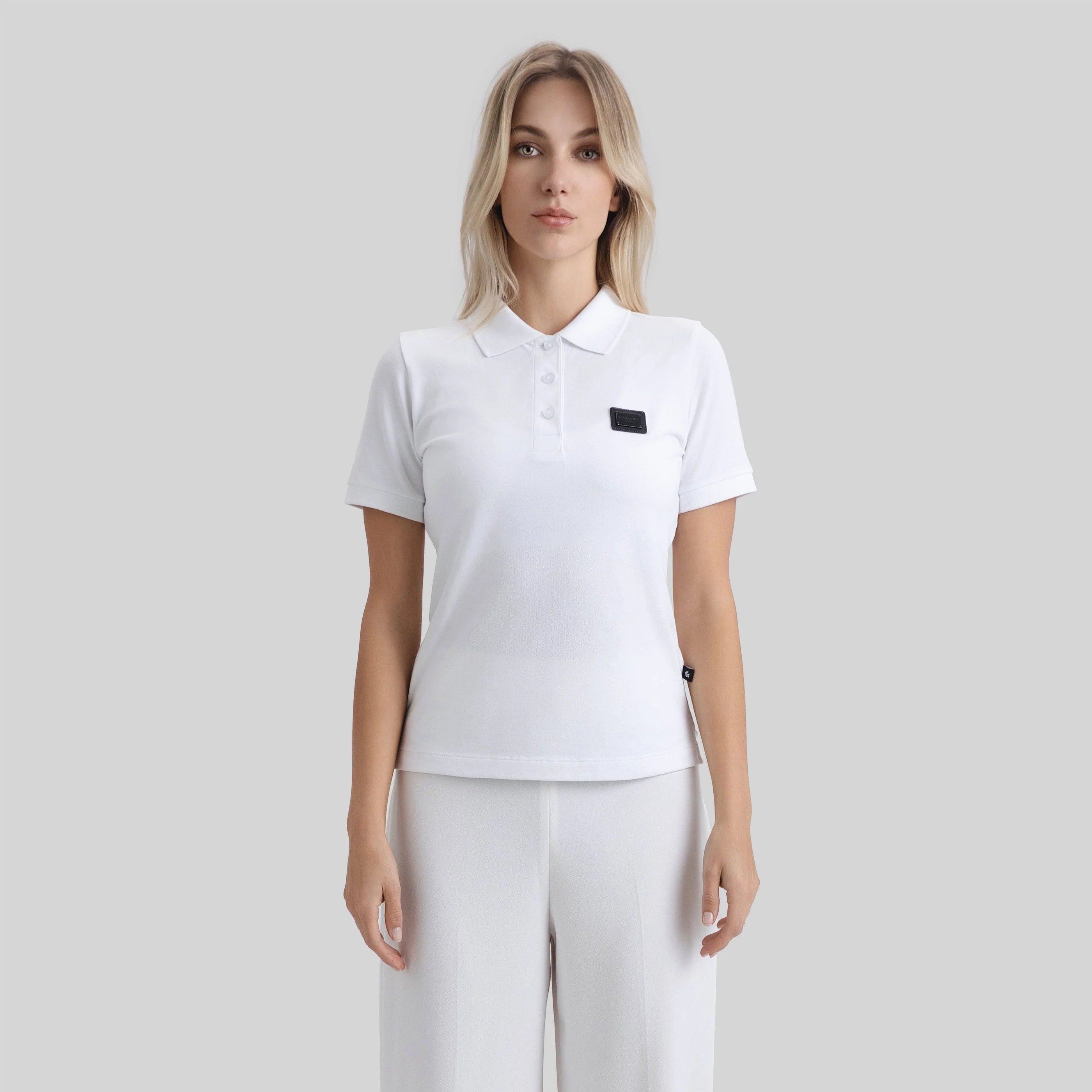 SUZUKA T-SHIRT POLO WOMEN WHITE - Monastery