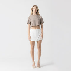AMAL CROP TOP WOMEN TAUPE GRAY