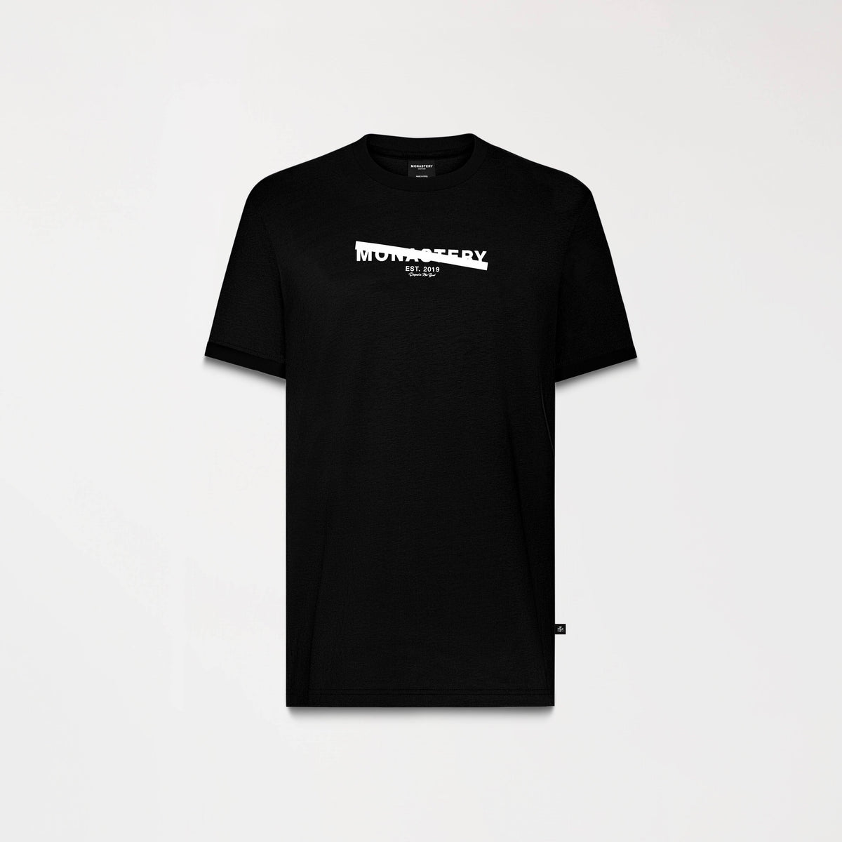 CAMISETA THREE NEGRA FRENTE - MONASTERY