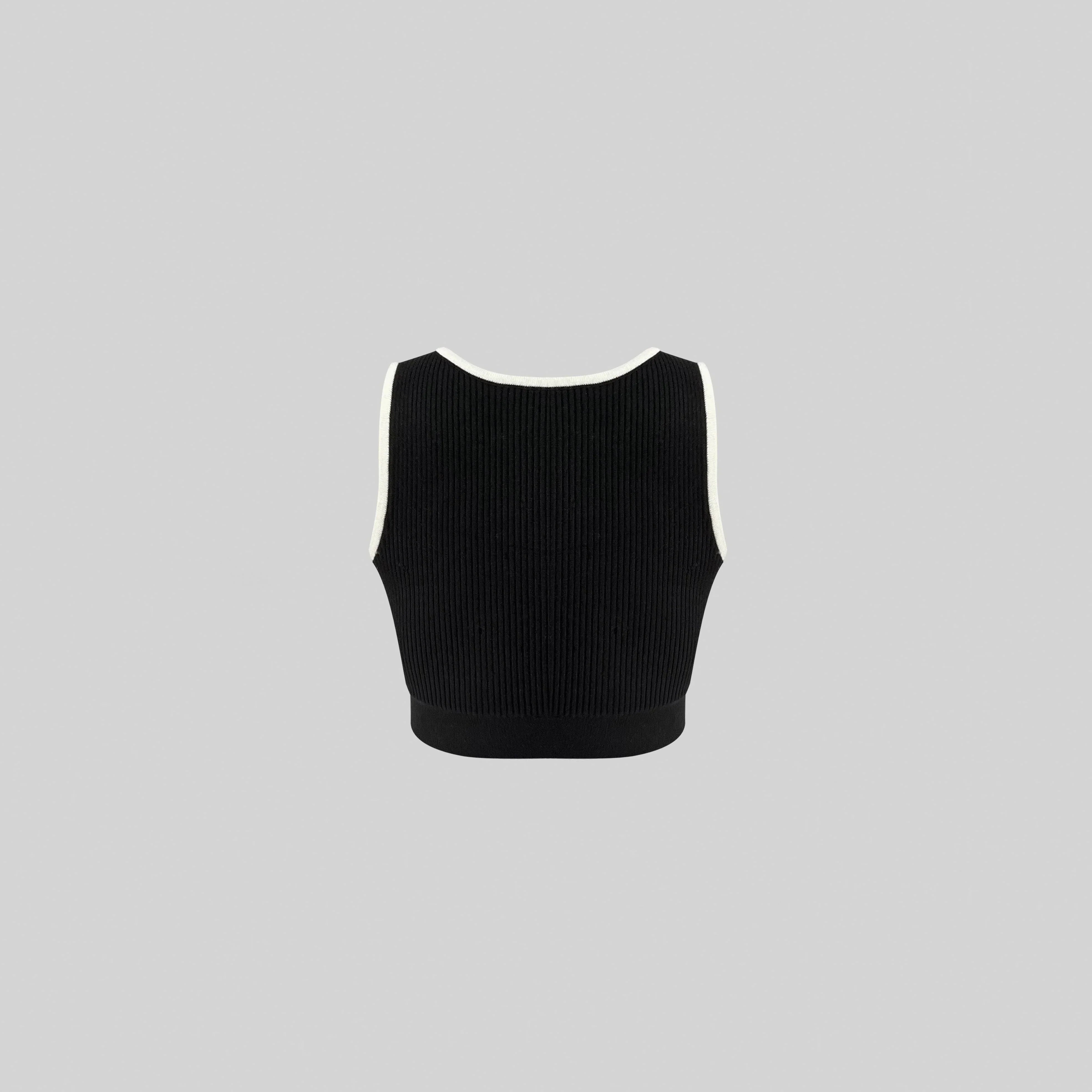 ONAM KNITTED TOP MST BLACK