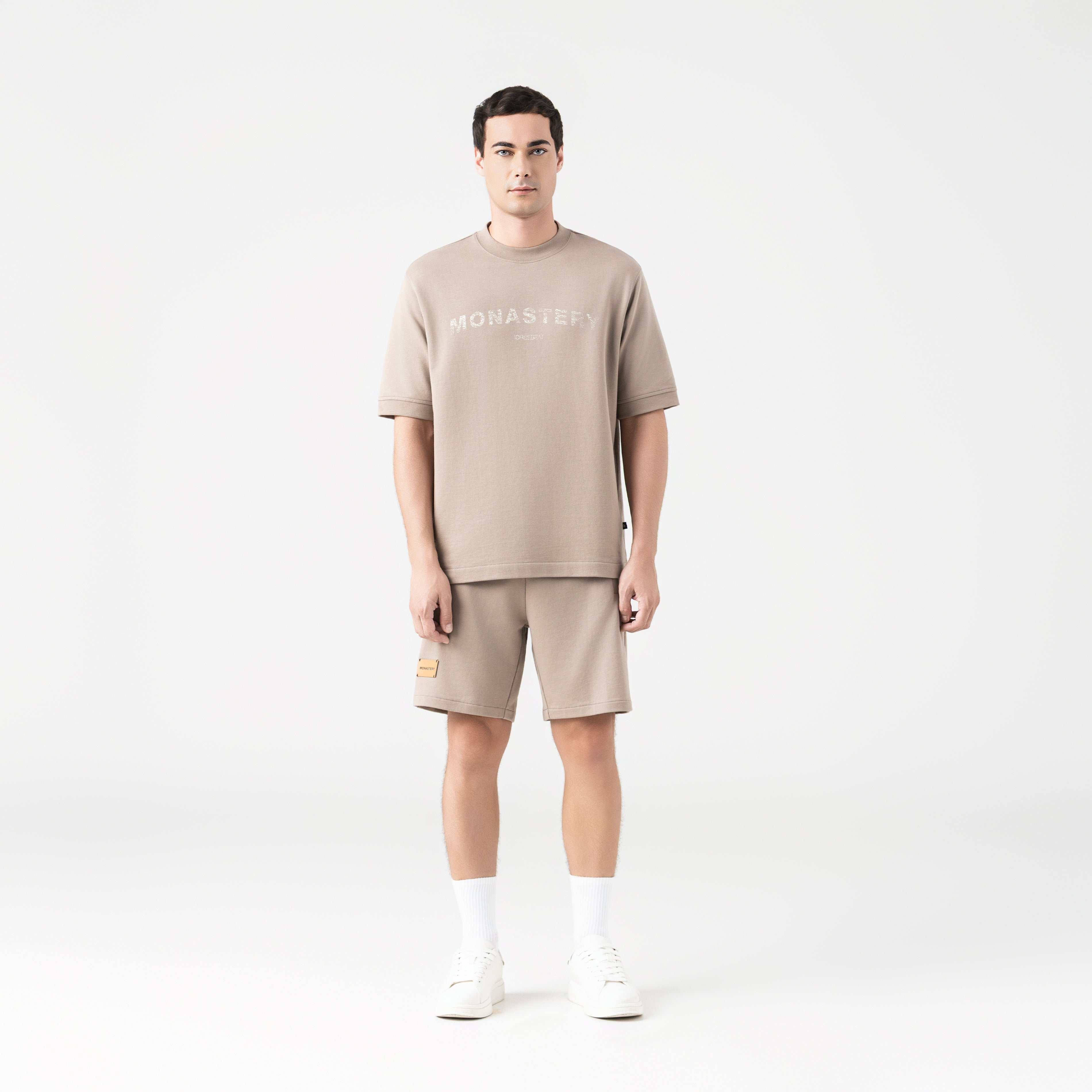 VIKRANT T-SHIRT OVERSIZED MEN TAUPE GRAY