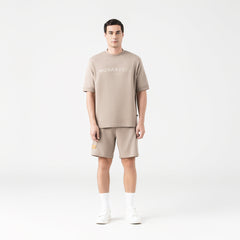 VIKRANT T-SHIRT OVERSIZED MEN TAUPE GRAY