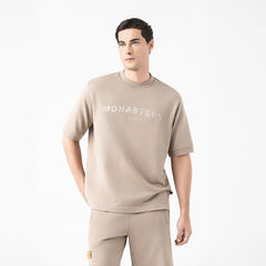 VIKRANT T-SHIRT OVERSIZED MEN TAUPE GRAY