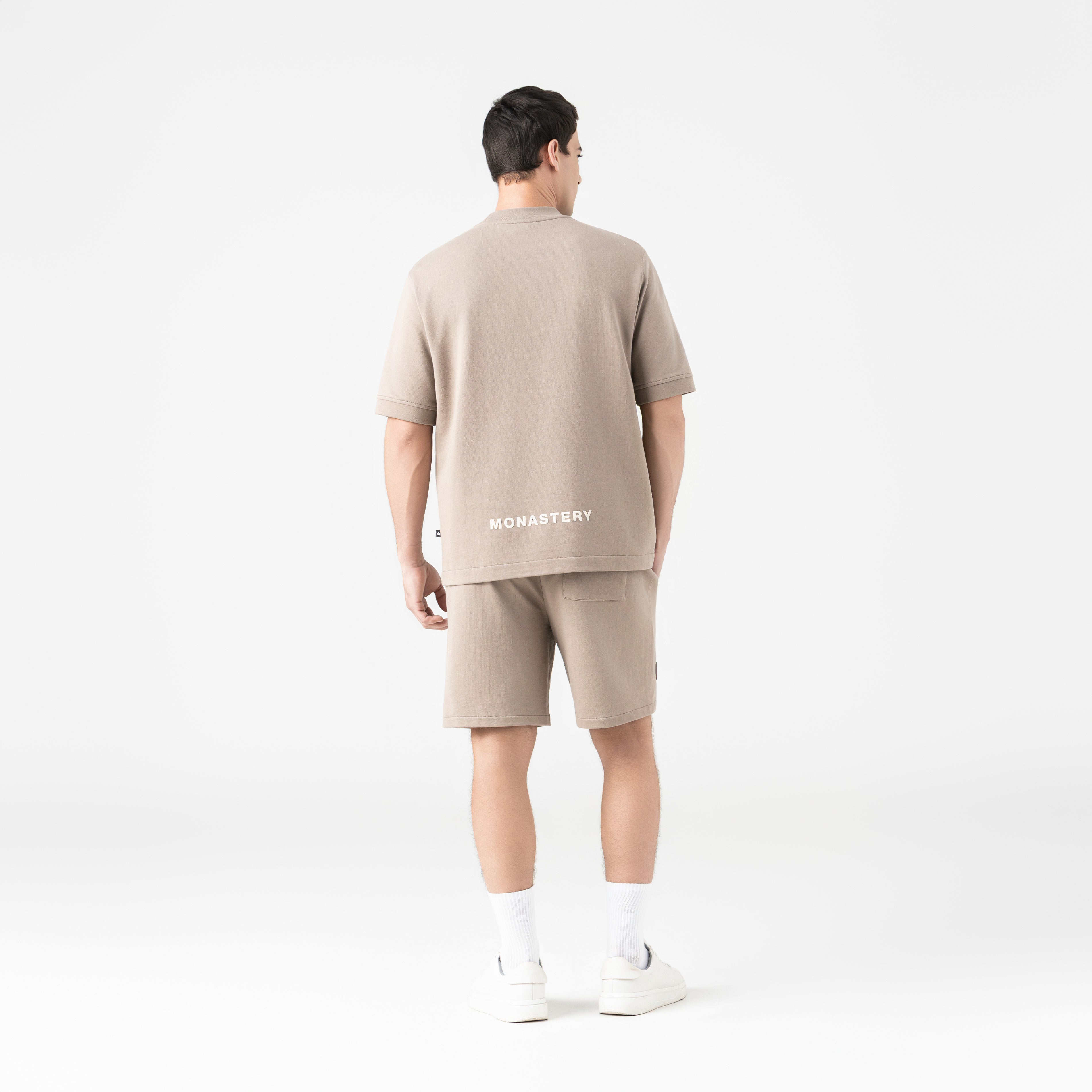 VIKRANT T-SHIRT OVERSIZED MEN TAUPE GRAY