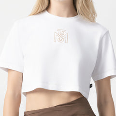 YLAIA CROP TOP WOMEN WHITE