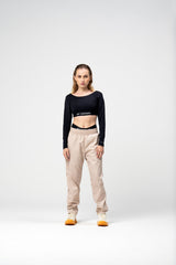 BREW BLACK CROP TOP - AP CROWN - ANCESTRAL STREETWEAR