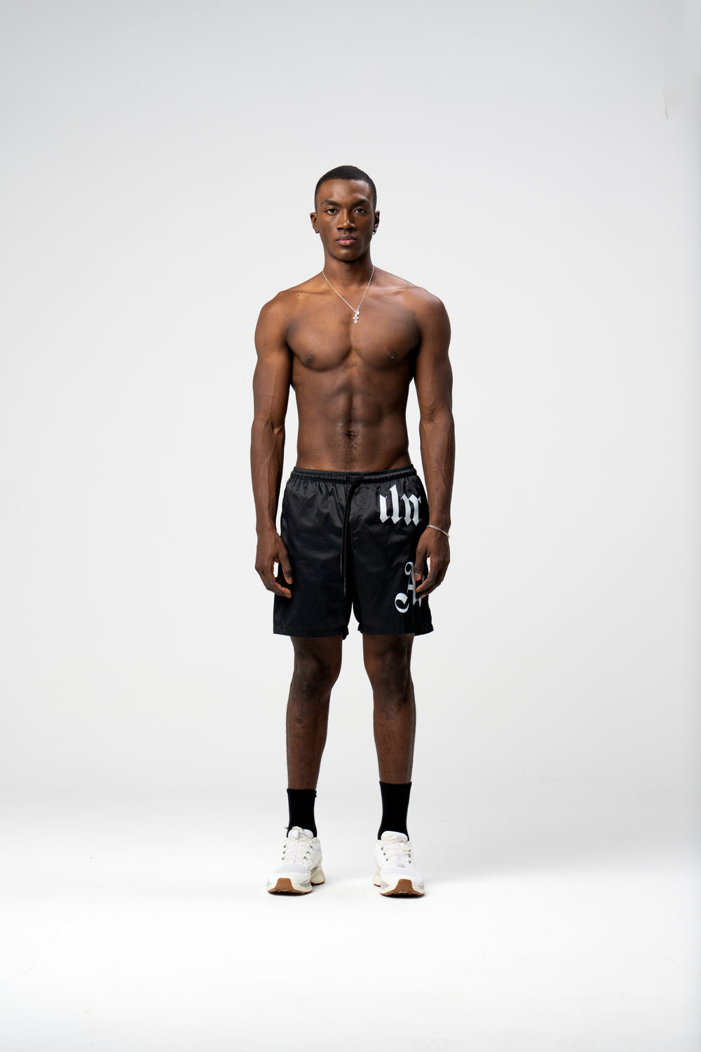 GRIM BLACK SHORTS - AP CROWN - ANCESTRAL STREETWEAR