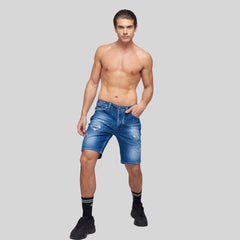 ASTROPHEL BLUE DENIM SHORT - Monastery