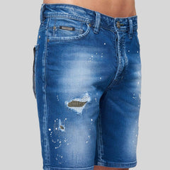 ASTROPHEL BLUE DENIM SHORT - Monastery