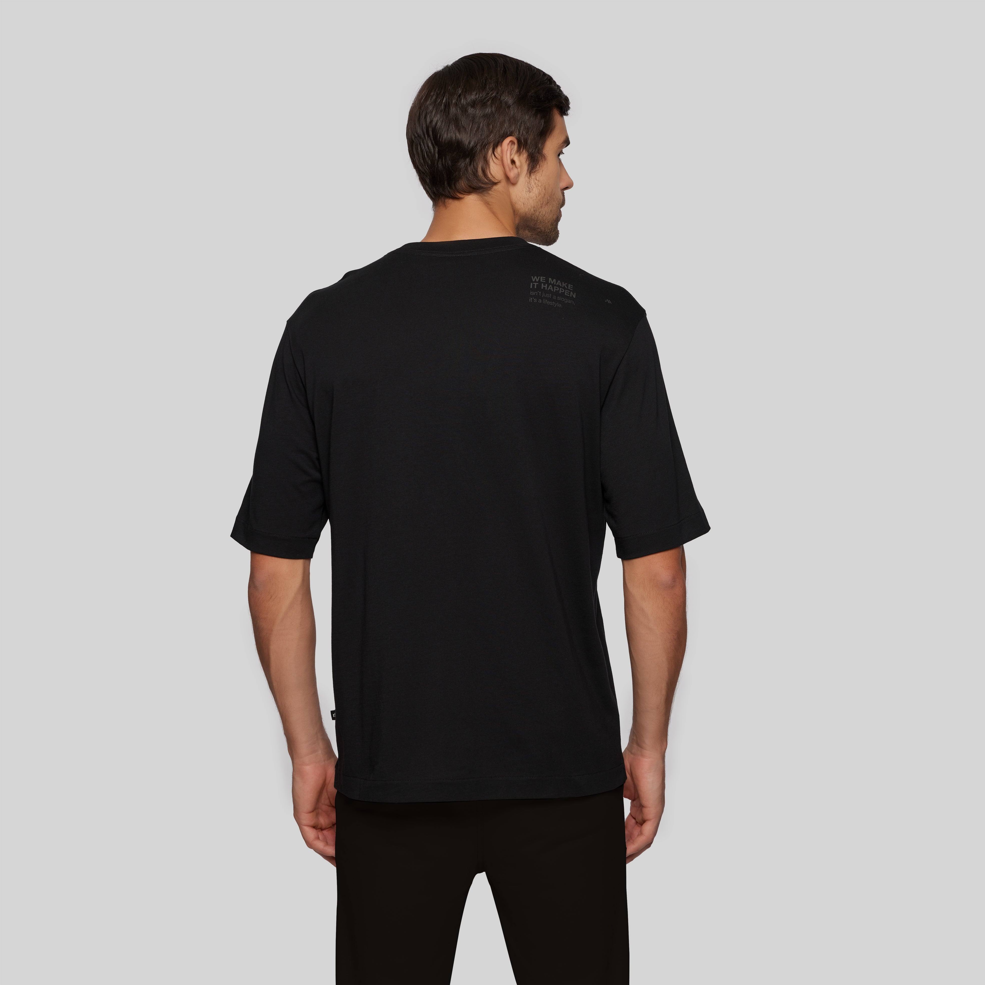 BLISTA BLACK T-SHIRT OVERSIZE - Monastery