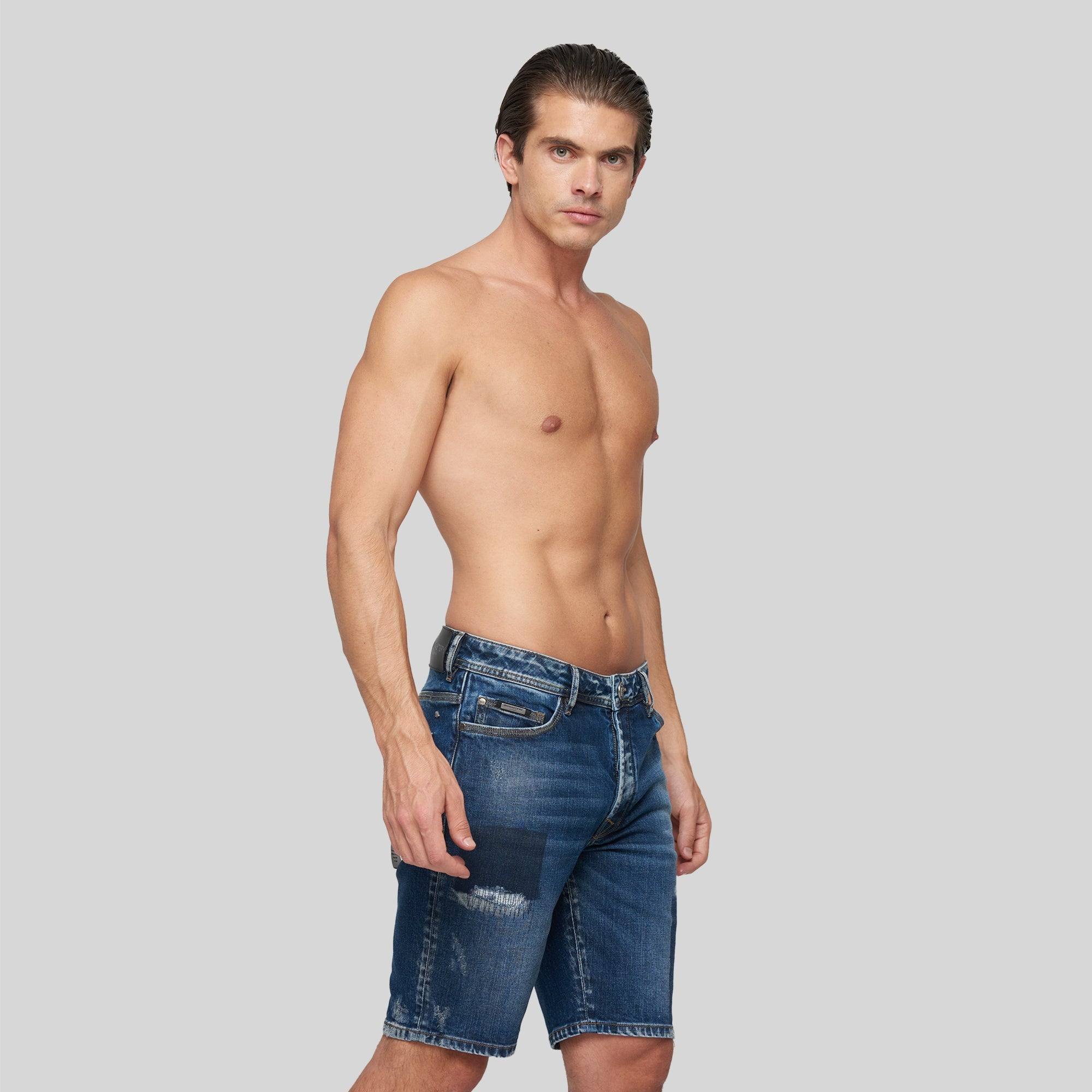 NAVI BLUE DENIM SHORT - Monastery