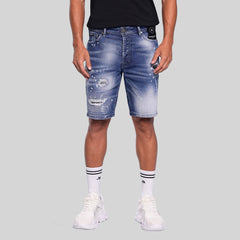 PONTO BLUE DENIM SHORT - Monastery