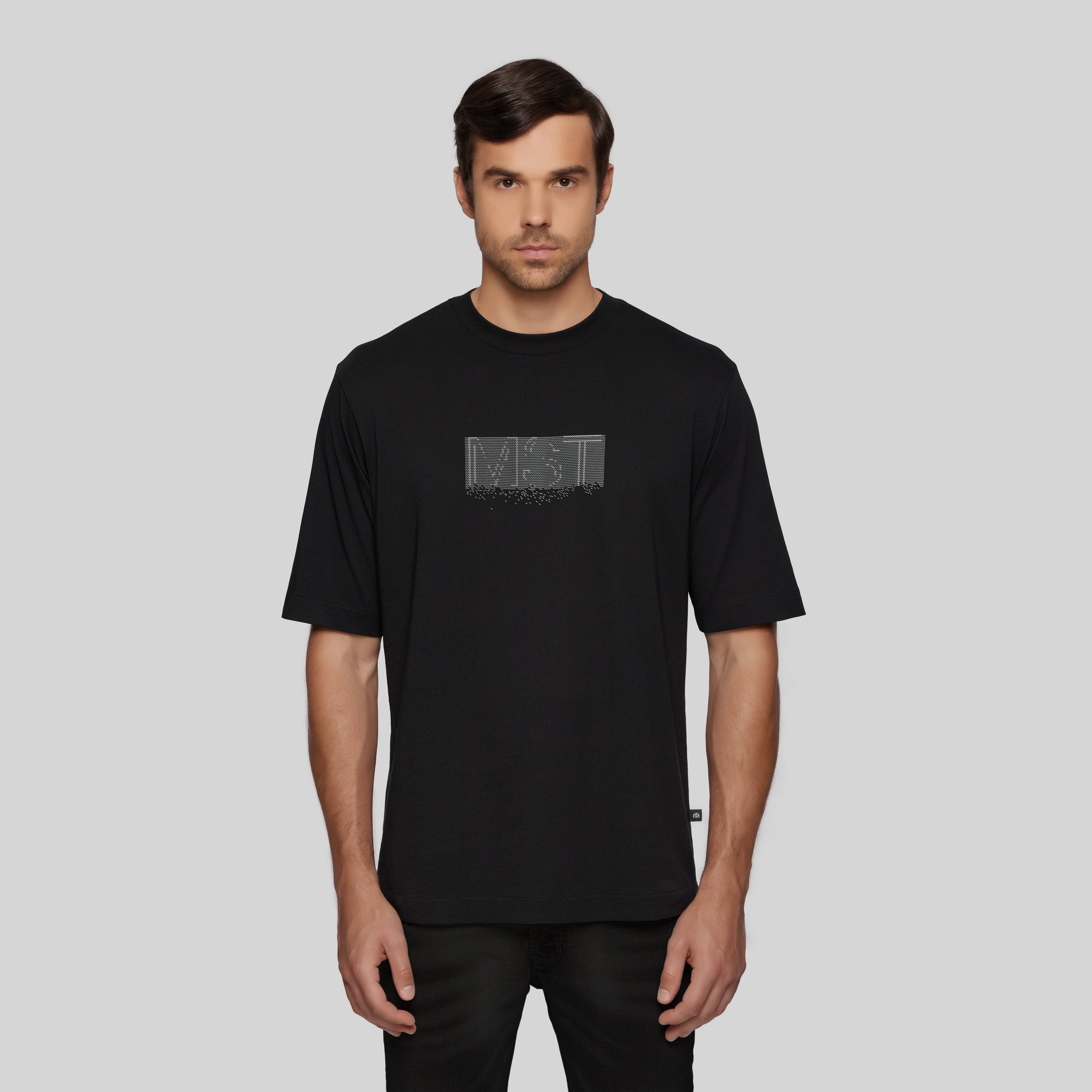 SIEG BLACK T-SHIRT OVERSIZE - Monastery